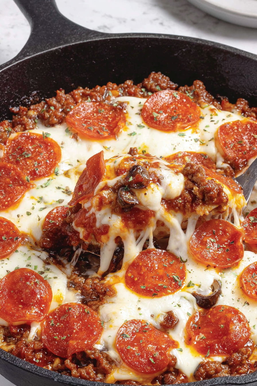 A close up of a pizza with pepperoni and cheese.