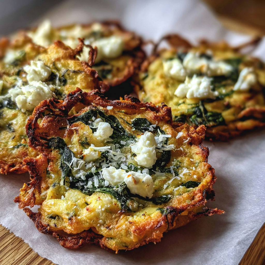 A plate of spinach feta crisps.