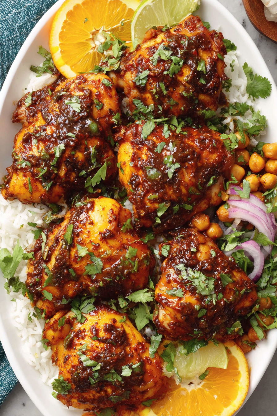 A plate of chicken with a sauce on it.