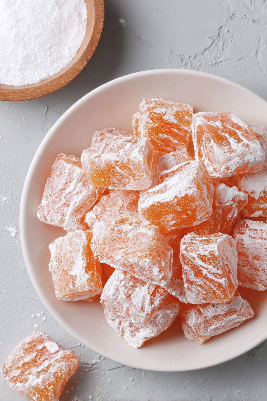 A bowl of homemade hard candy.