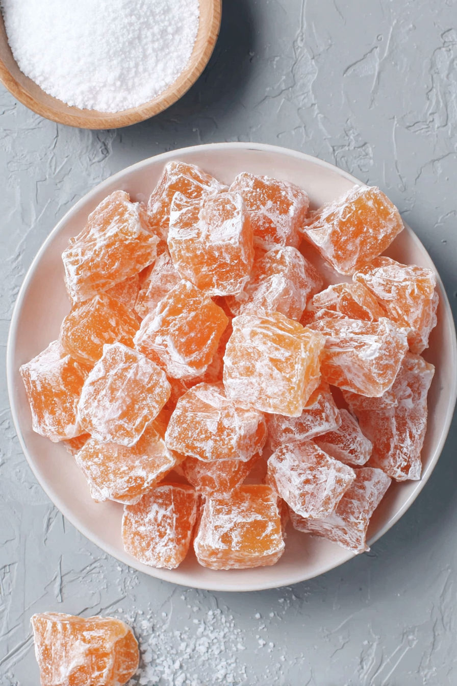 A bowl of homemade hard candy.