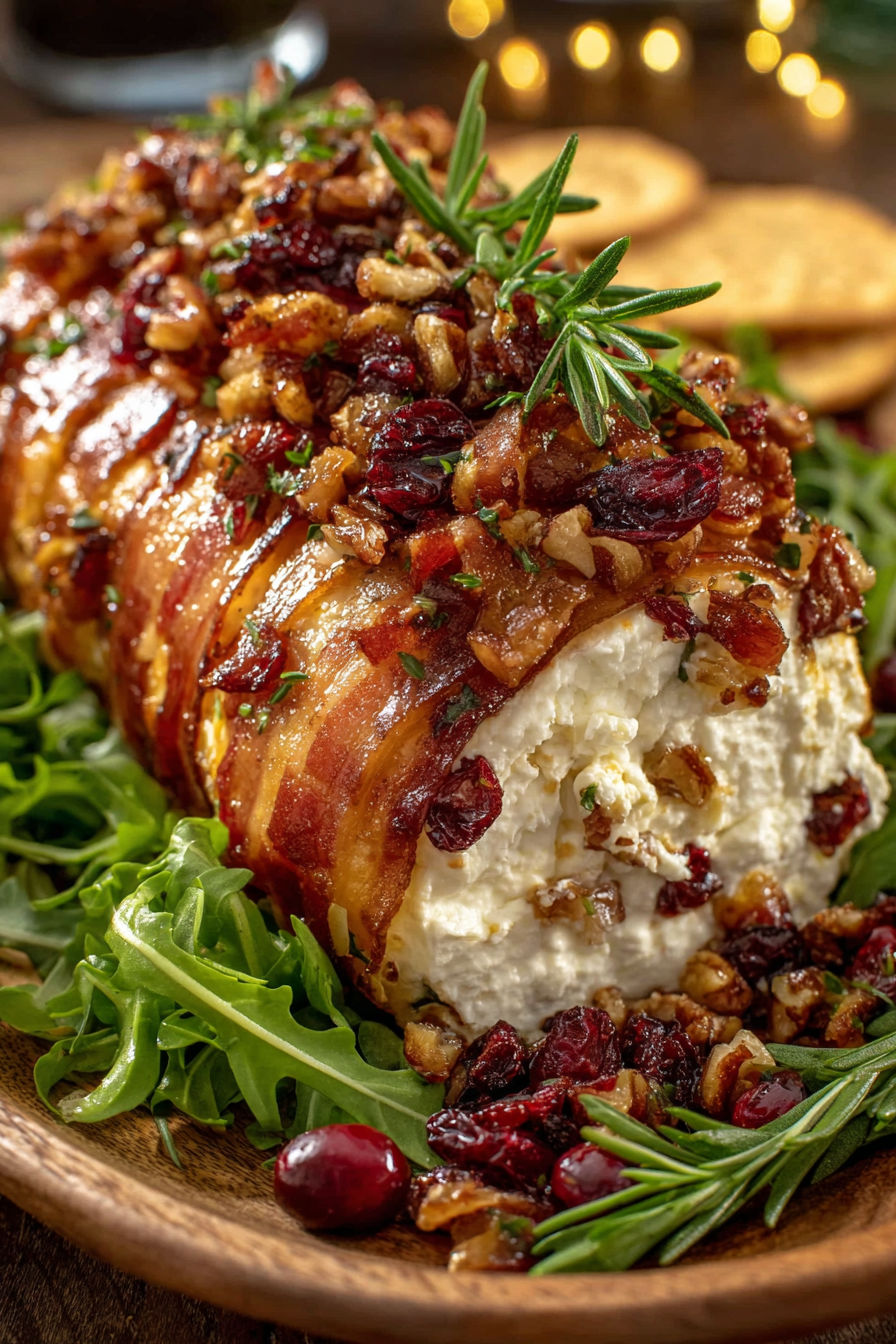 A delicious bacon goat cheese dish.