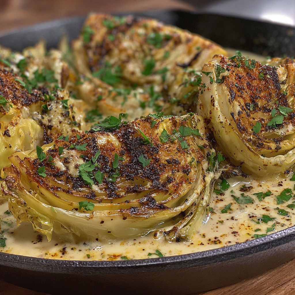 A pan of food with garlic and parmesan cheese.