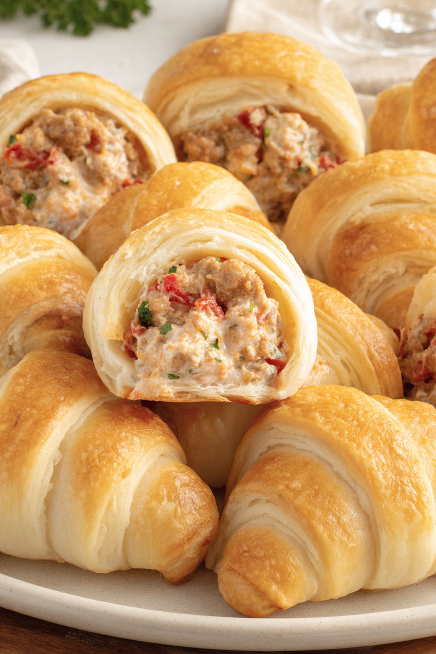 Sausage and cream cheese crescent rolls.