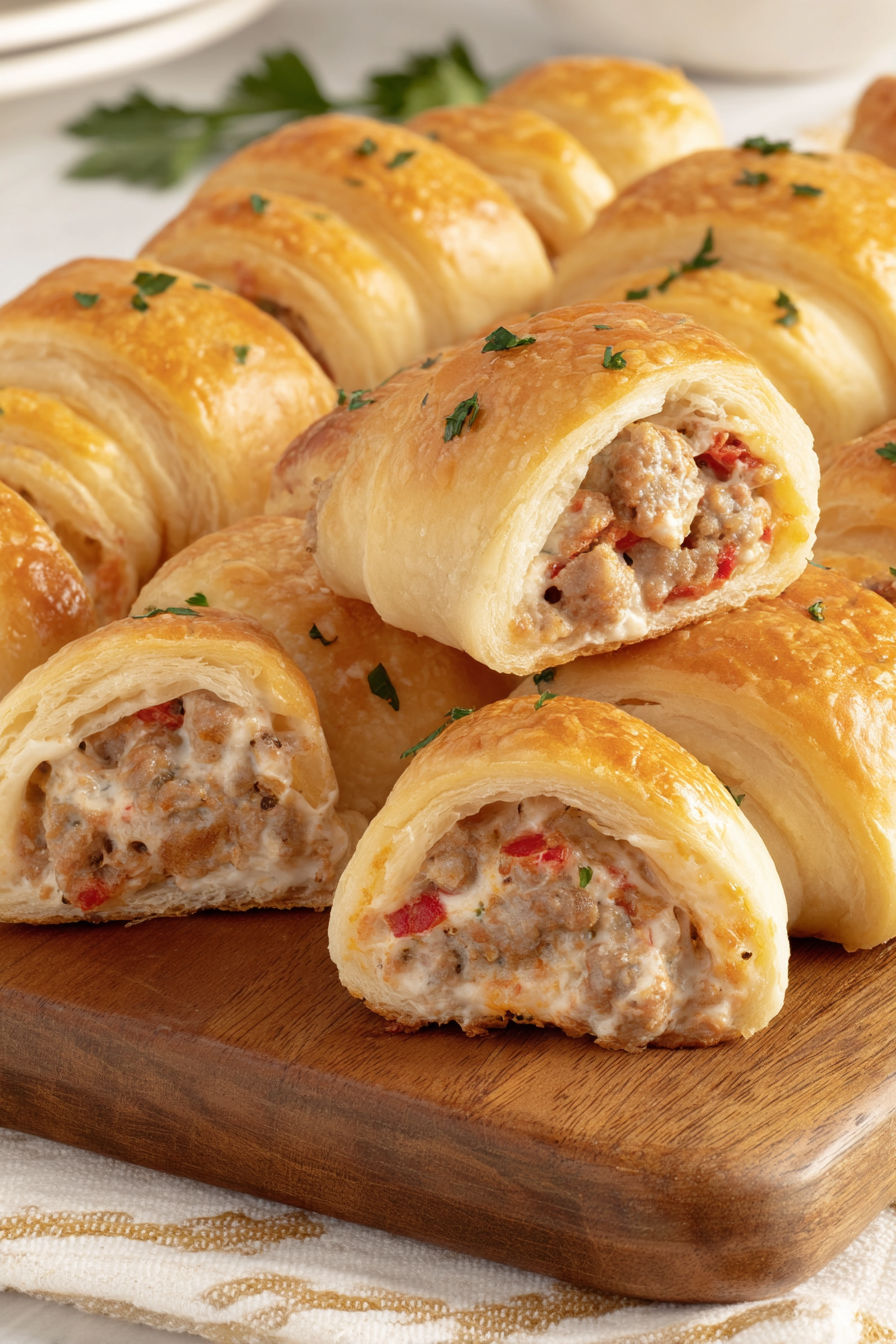 Sausage and cream cheese crescent rolls.