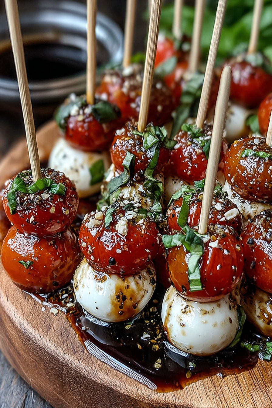 Mini Caprese Mozzarella Bites.