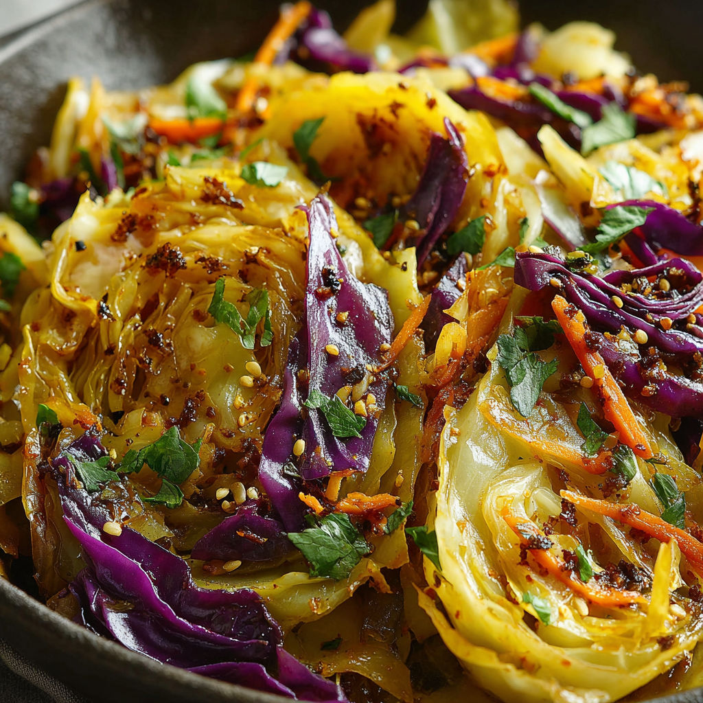 A dish of Indian cabbage oven roast.