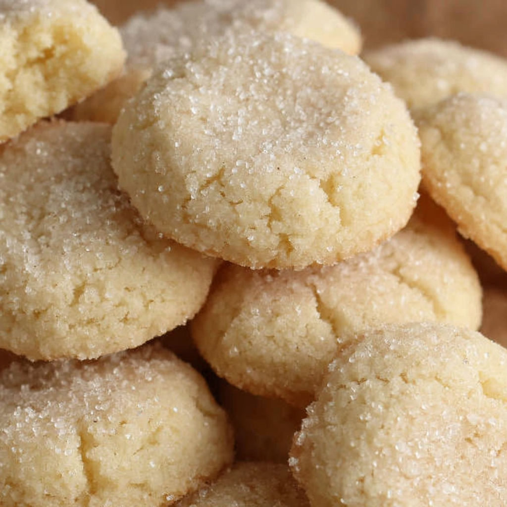 A pile of sugar cookies.