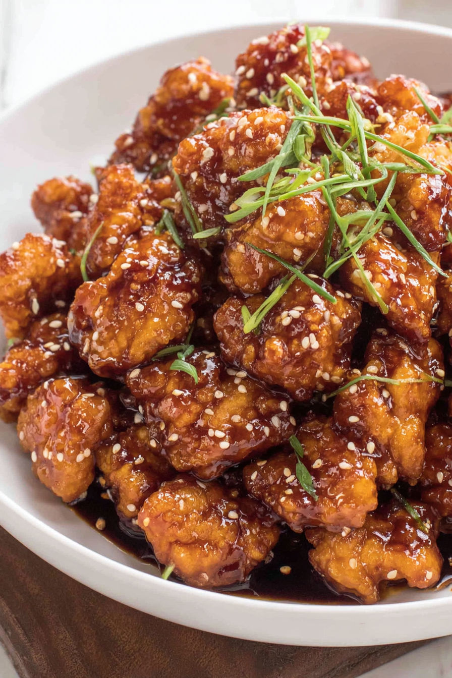 A plate of chicken with sauce on it.