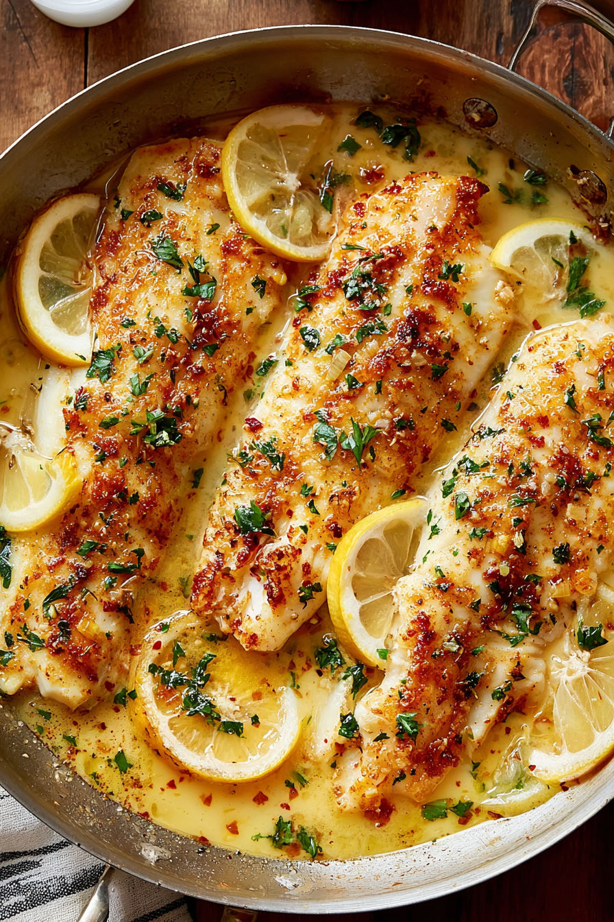 Baked Lemon Garlic Butter Tilapia Recipe.