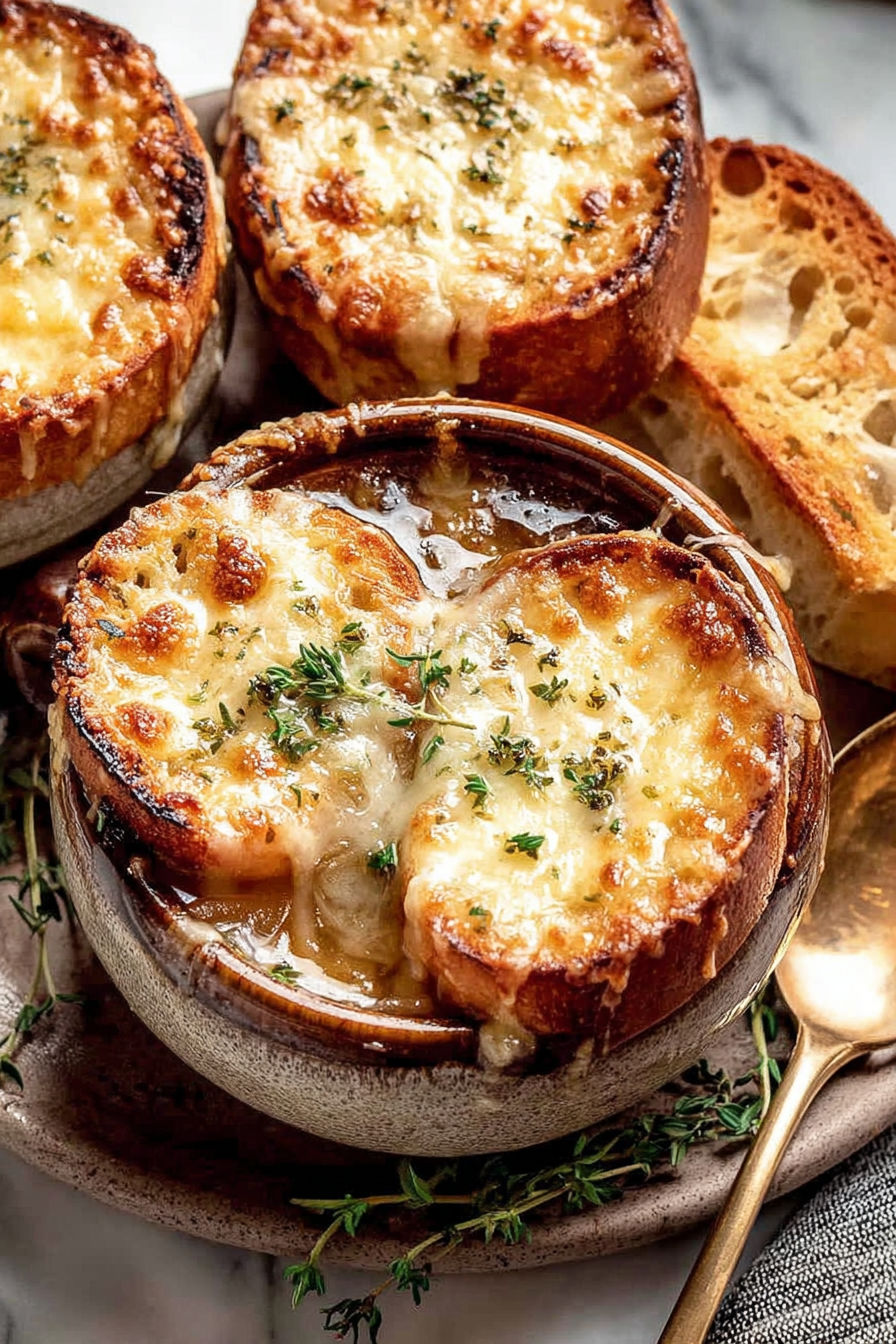 A bowl of soup with a spoon in it.