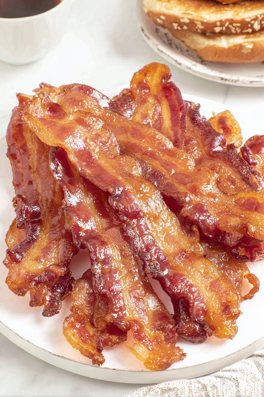 Bacon on a plate.