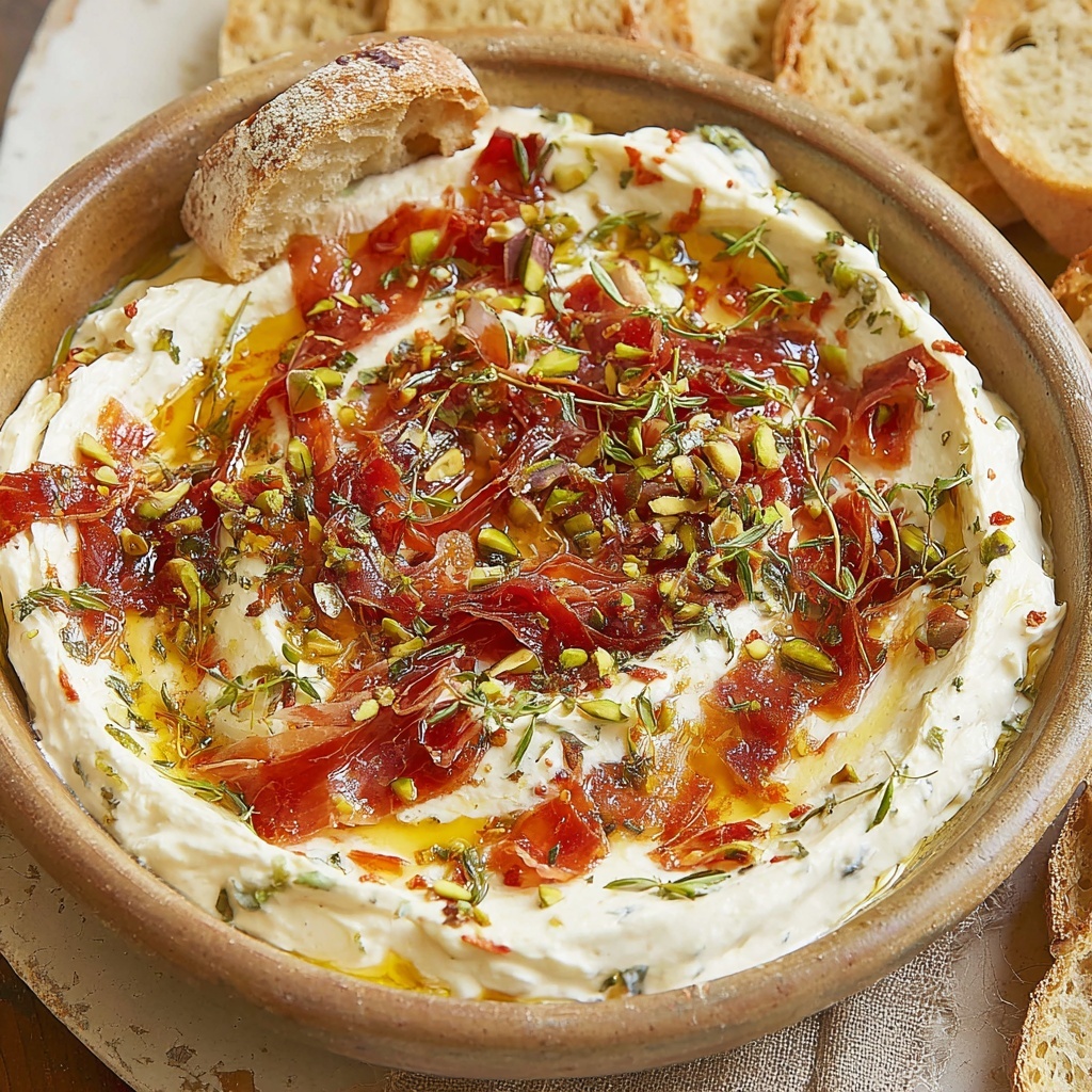 A bowl of brie cheese dip with bread.