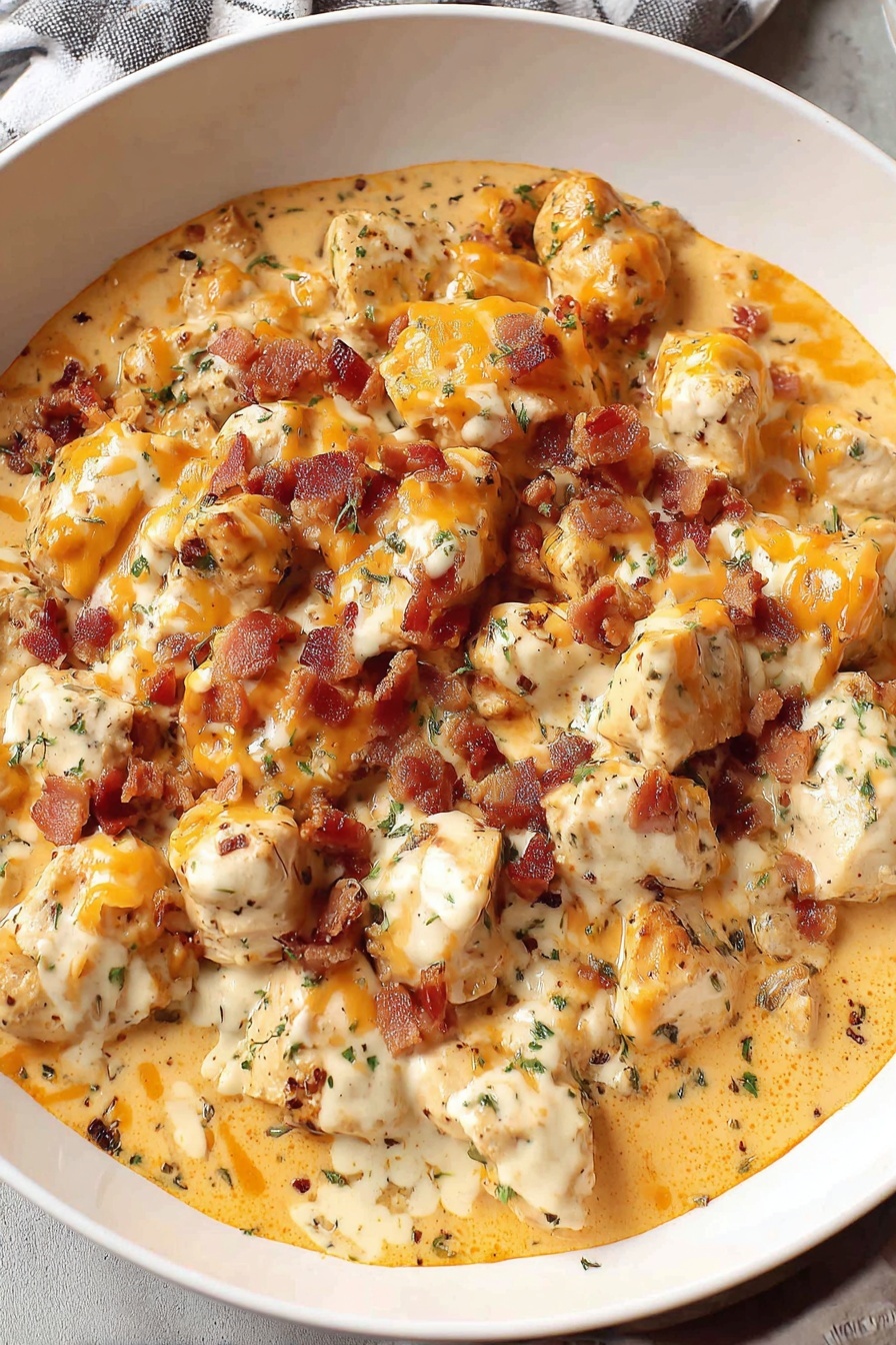 A delicious Keto Buffalo Chicken Skillet Recipe.