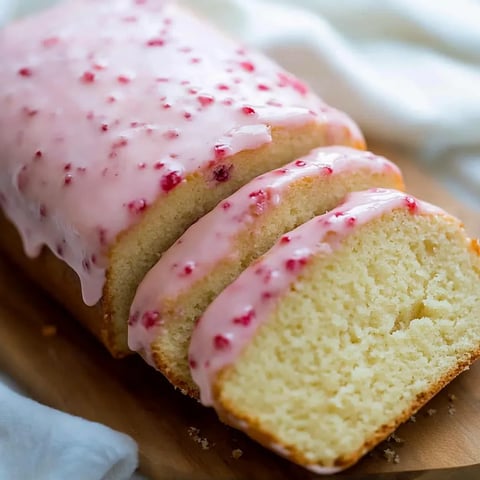 A slice of raspberry glazed key lime cake.