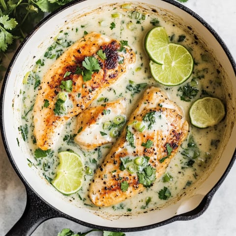 A bowl of creamy coconut lime chicken.