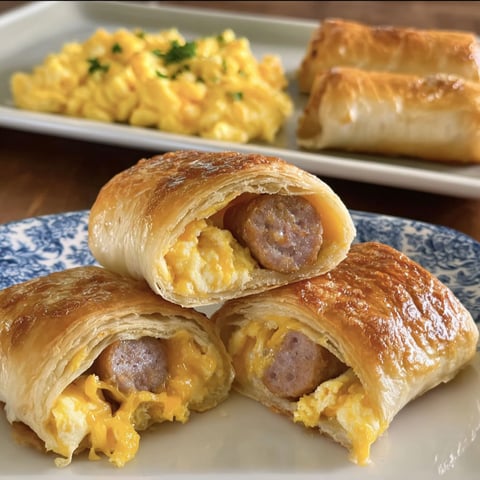 Sausage Egg Breakfast Roll-Ups.