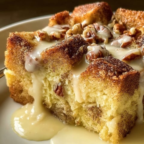 A piece of eggnog French toast casserole.