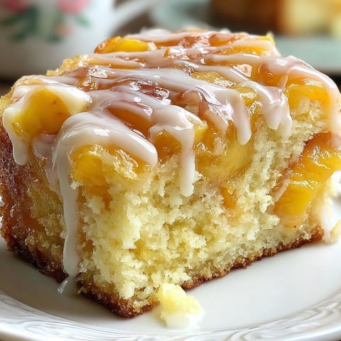 A slice of cake with a glaze on top.