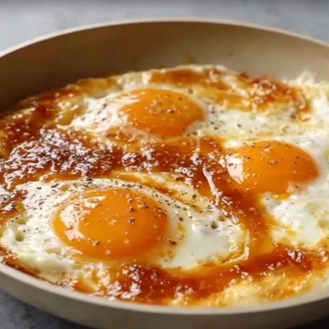 A bowl of hot honey mozzarella eggs.