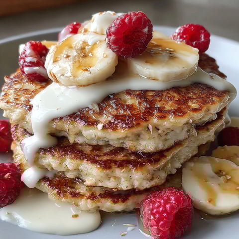 Banana Oat Pancakes Breakfast.