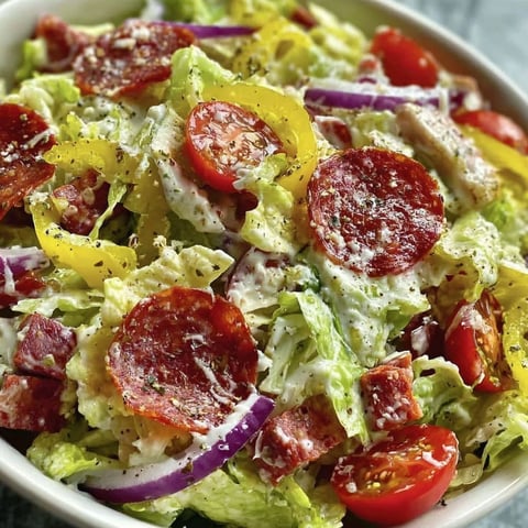 A bowl of Italian grinder salad.