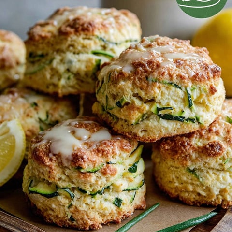 A stack of lemon zucchini scones.