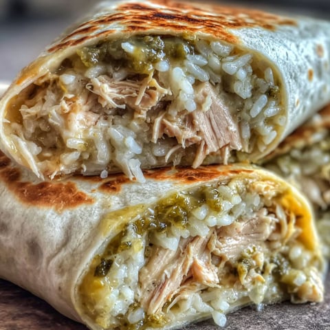 A smoked chicken burrito with green chile.
