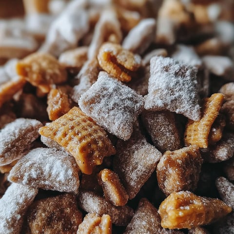 A pile of caramel apple puppy chow.