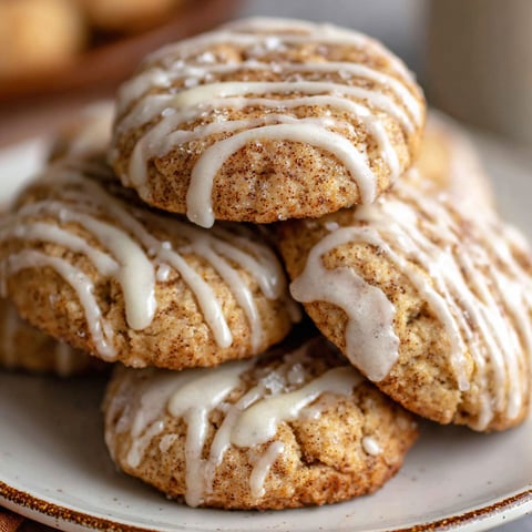 A stack of apple cider cookies.
