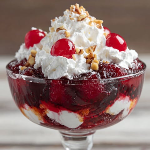 A glass of Coca Cola Trifle.