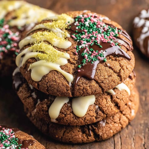 Ginger Molasses Cookies with white icing.