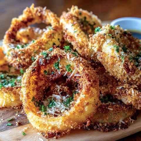 Crispy Parmesan Onion Ring Chips.